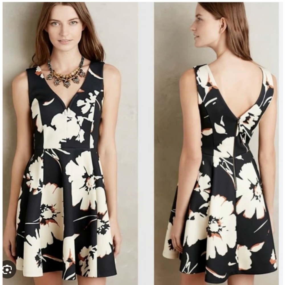 Anthropologie Maeve Women’s Amory Scuba Fit and Flare Dress Size 2